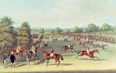 Epsom : préparation au départ, 1830 - James Pollard